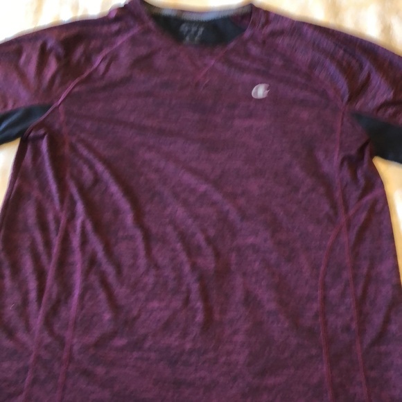CHAMPION MENS LARGE TSHIRT - purple/black Running Yoga Casual Festival #104 - Picture 7 of 10